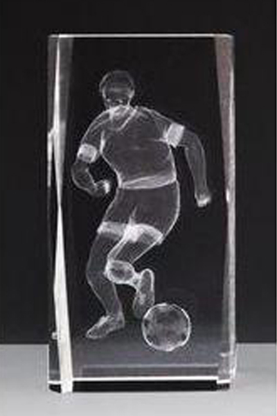 3D Kicker im Glasblock
