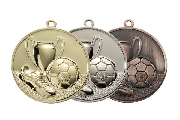 e219 Fußball Ball Pokal Kinder 10 x Medaillen mit Band&Emblem Turnier Pokale