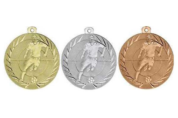 50mm Fußball Medaillen komplett mit Bänder 