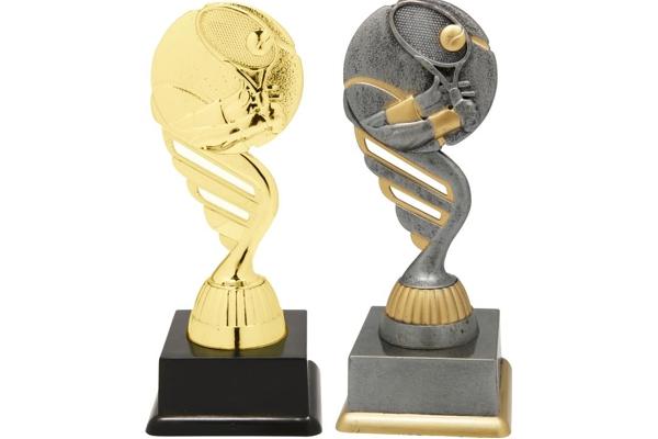 Beschriftung Tennis-Pokal in Gold mit Figur "Tennisball" in 3 Grössen inkl 